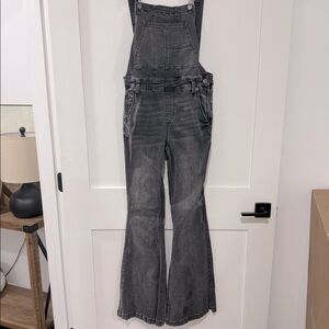 Free People overalls, size 29, grayish / faded black denim